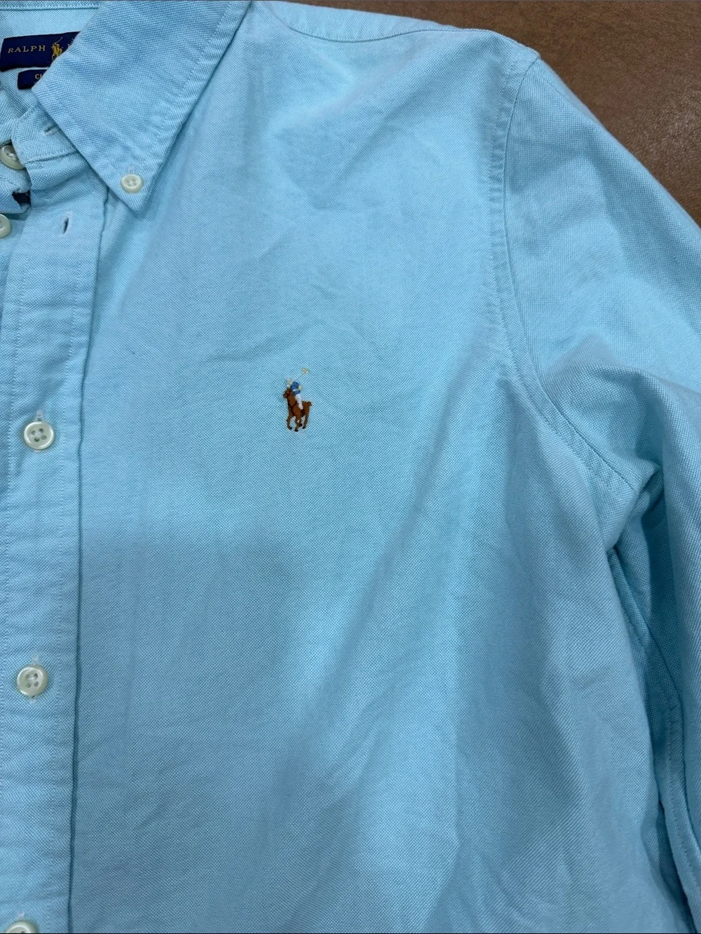 Polo by Ralph Lauren Classic Sky Blue Button-Down Shirt- Small Blemishes- Size L